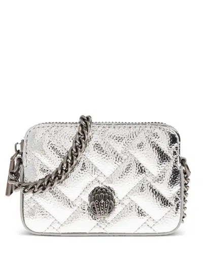 Kurt Geiger Quilted-leather Wallet In Gray