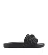 Kurt Geiger Quilted Meena Eagle Slides In Black