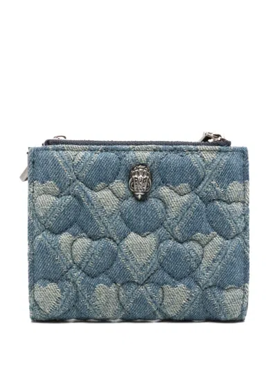 Kurt Geiger Quilted Wallet In Blue