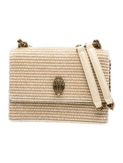 Pre-owned Kurt Geiger Raffia Shoulder Bag In Neutrals