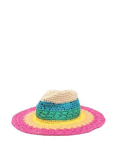 Kurt Geiger Rainbow Fedora Hat In Multi