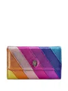 Kurt Geiger Rainbow-stripe Metallic Clutch Bag