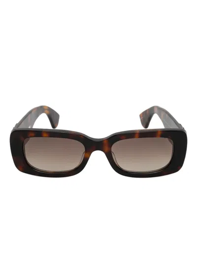 Kurt Geiger Rectangle-frame Sunglasses In Brown