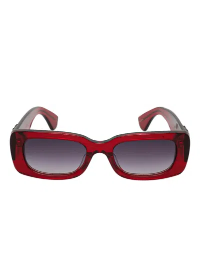 Kurt Geiger Rectangle-frame Sunglasses In Red