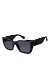 KURT GEIGER RECTANGLE SUNGLASSES, 54MM