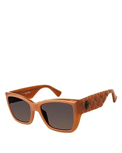 Kurt Geiger Rectangle Sunglasses, 54mm In Brown/brown Gradient