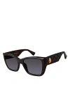 KURT GEIGER RECTANGLE SUNGLASSES, 54MM