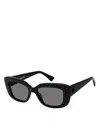 Kurt Geiger London 52mm Rectangular Sunglasses In Black