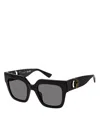 Kurt Geiger Rectangular Sunglasses, 60mm In Black