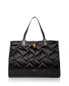 Kurt Geiger Recycled Quilted Square Shopper In Black