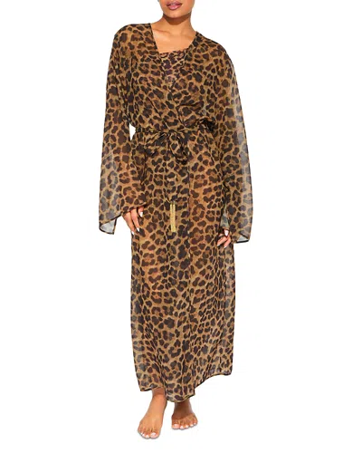 Kurt Geiger Resort Robe Cover Up In Open Brown