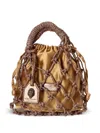 Kurt Geiger Rhinestone Macramé Tote Bag In Brown