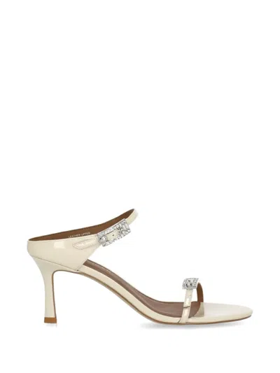 Kurt Geiger Rhinestone-embellished Buckle Sandals In Neutral