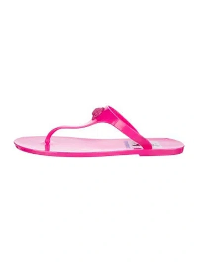 Pre-owned Kurt Geiger Rubber T-strap Sandals In Pink