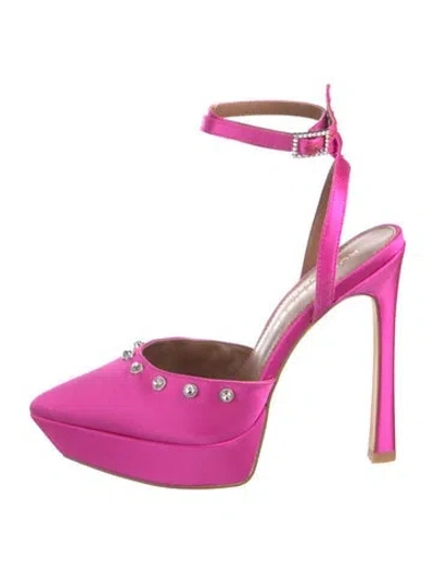 Pre-owned Kurt Geiger Satin Slingback Pumps In Pink
