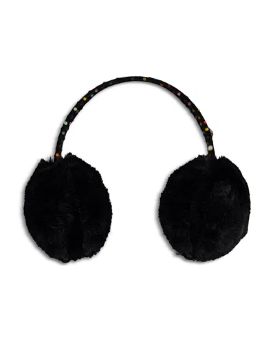Kurt Geiger Scattered Crystal Ear Muffs In Black