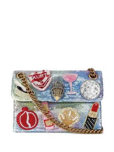 Kurt Geiger Sequin-embellished Cross Body Bag In White