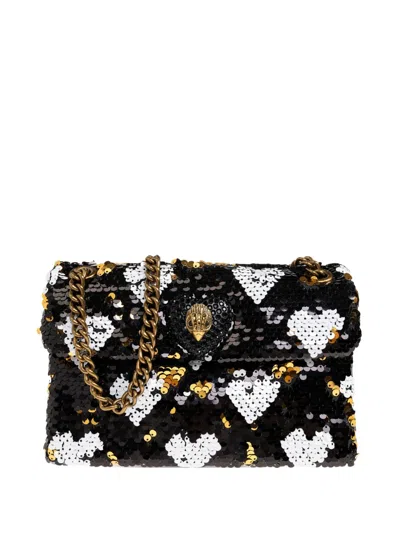 Kurt Geiger Kensington Sequin Love Black Shoulder Bag