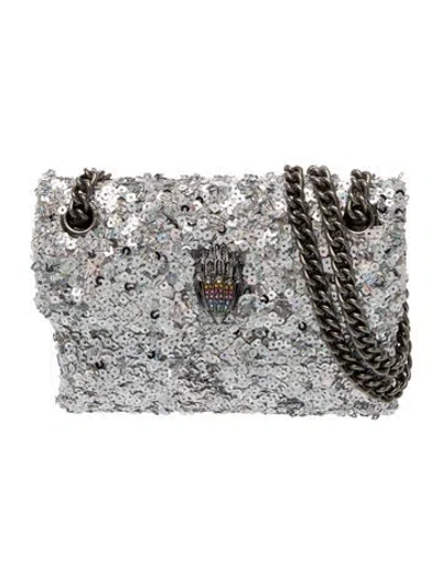 Pre-owned Kurt Geiger Sequins Clutch W/ Tags In Blue