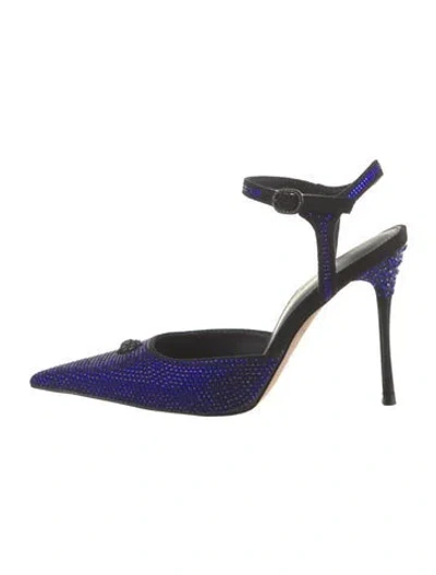 Pre-owned Kurt Geiger Sequins Patterned Pumps In Blue