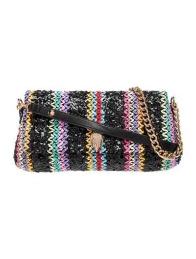 Pre-owned Kurt Geiger Sequins Shoulder Bag In Black