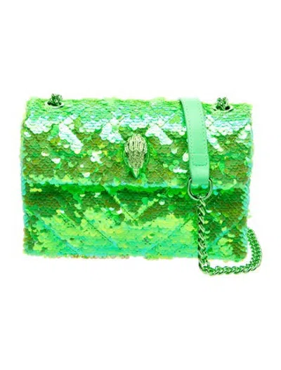 Pre-owned Kurt Geiger Sequins Shoulder Bag In Green