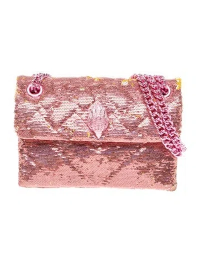 Pre-owned Kurt Geiger Sequins Shoulder Bag In Pink