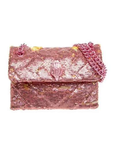 Pre-owned Kurt Geiger Sequins Shoulder Bag In Pink