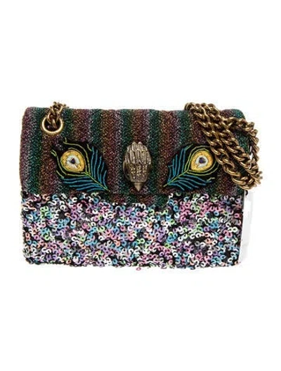 Pre-owned Kurt Geiger Sequins Shoulder Bag W/ Tags In Blue