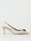Kurt Geiger London Womens Bone Belgravia Eagle-embellished Leather Heeled Slingbacks In Cream
