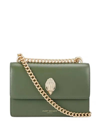 Kurt Geiger Shoreditch Bird-embellished Shoulder Bag In Green
