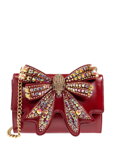 Kurt Geiger Shoreditch Bow-detail Wallet In Red