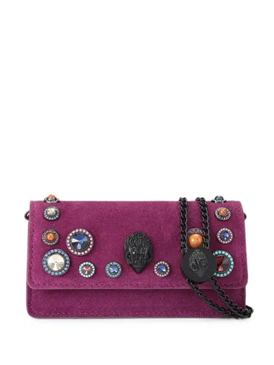 Kurt Geiger Shoreditch Crystal-embellished Mini Bag In Pink