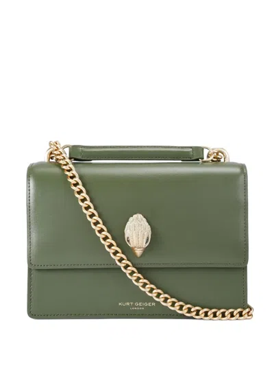 Kurt Geiger Shoreditch Embellished Cross Body Bag In Green