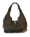 Kurt Geiger London Shoreditch Fringe Hobo Bag In Brown