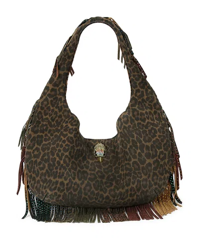 KURT GEIGER SHOREDITCH LARGE FRINGE HOBO BAG