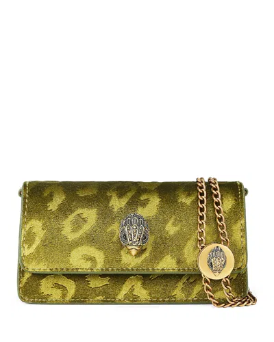 Kurt Geiger Shoreditch Long Nano Crossbody In Green