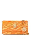 Kurt Geiger Shoreditch Long Nano Crossbody In Orange