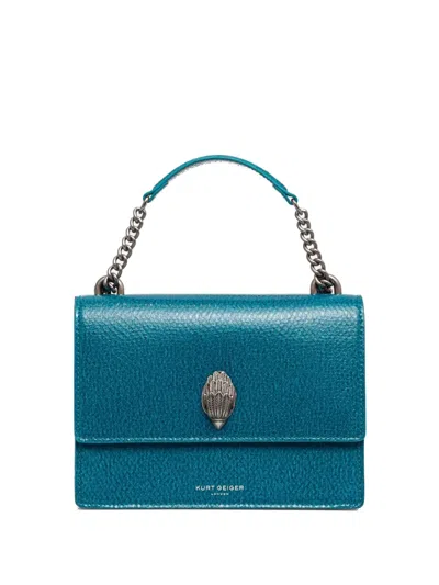 Kurt Geiger Shoreditch Textured Cross Body Bag In Blue