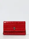 Kurt Geiger Leather Mini Kensington Crossbody In Red