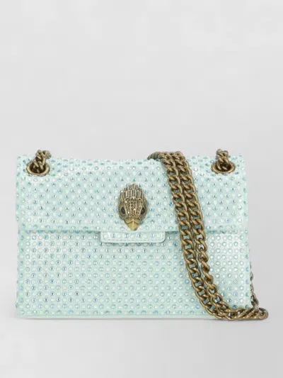 Kurt Geiger Shoulder Bag Strass Embellishment Chain Strap In Blue