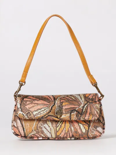 Kurt Geiger Pickle Butterfly-print Shoulder Bag In Brown