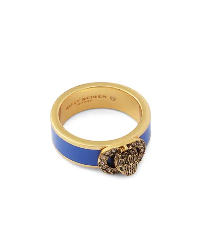 Kurt Geiger Signature Chelsea Eagle Band Ring In Blue