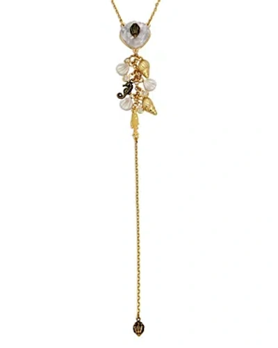 Kurt Geiger Signature Eagle & Shell Y Necklace, 18 In Gold