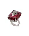 Kurt Geiger Signature Eagle Gem Cocktail Ring In Multi