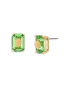 Kurt Geiger Signature Eagle Gem Stud Earrings In Green