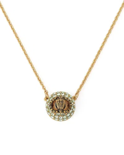 Kurt Geiger Signature Eagle Pave Dome Pendant Necklace, 16-18 In Transparent