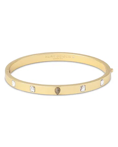 Kurt Geiger Signature Eagle Stone Bangle Bracelet In Gold