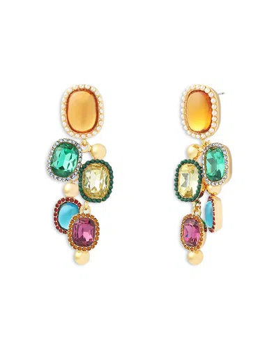 Kurt Geiger Signature Eagle Stone Chandelier Earrings In Multi
