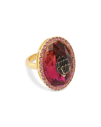 Kurt Geiger Signature Eagle Stone Cocktail Ring In Red